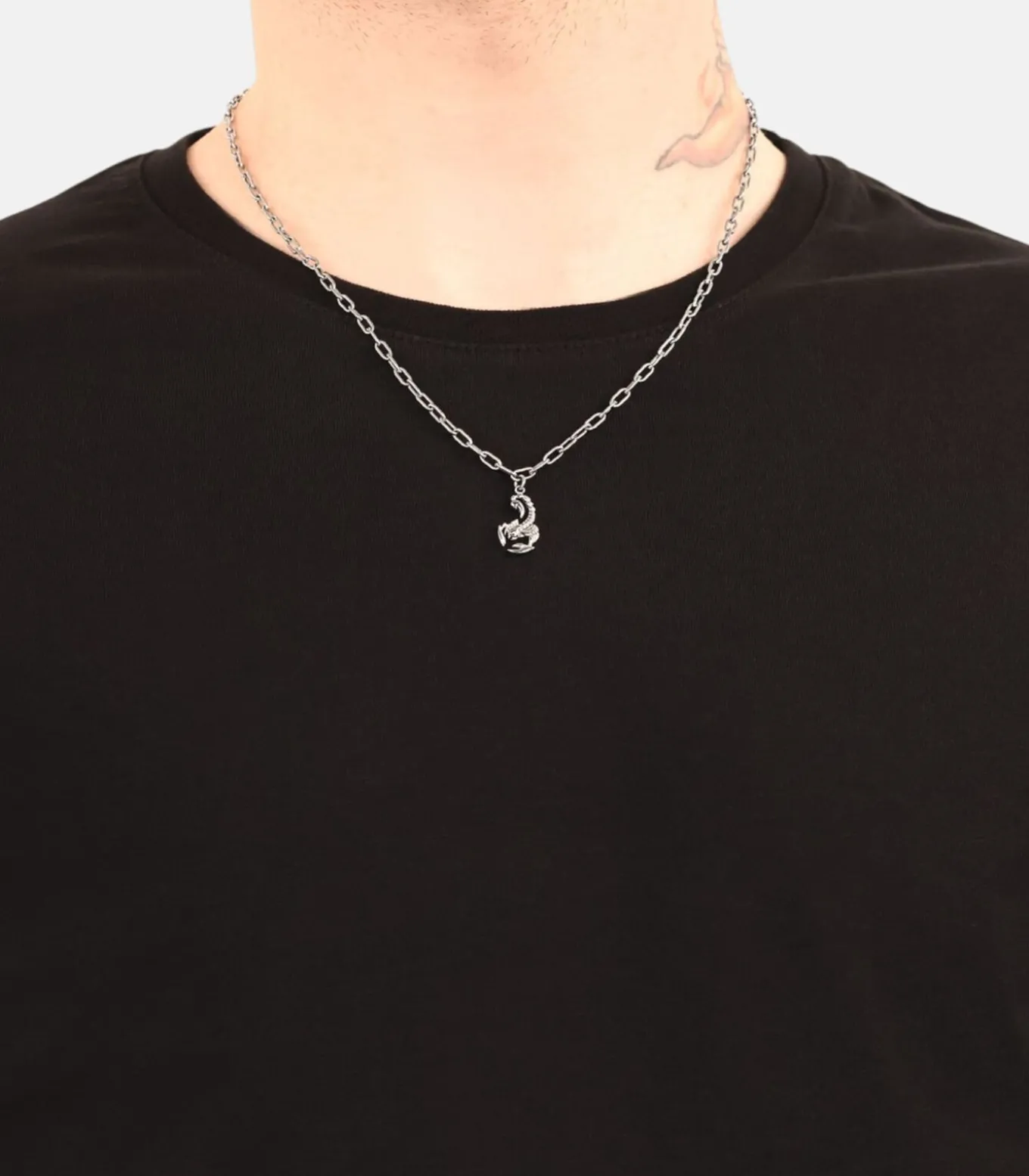 Ketting met hanger voor mannen en vrouwen, unisex, roestvrij staal | schorpioen