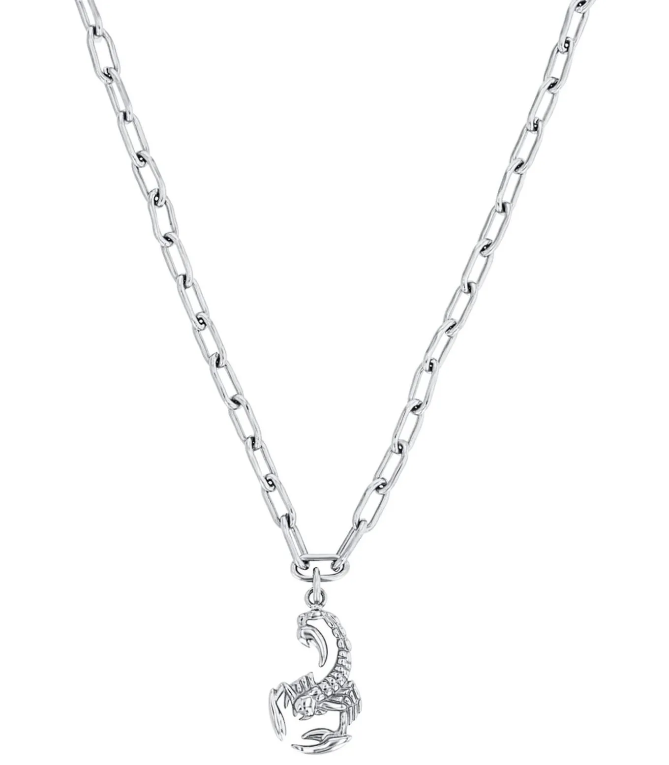 Ketting met hanger voor mannen en vrouwen, unisex, roestvrij staal | schorpioen