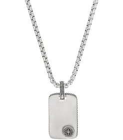 Ketting met hanger voor mannen, roestvrij staal | Kompas