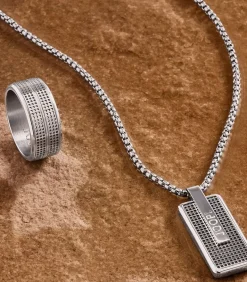 Ketting met hanger voor mannen, roestvrij staal