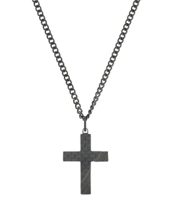 Ketting met hanger voor mannen, kruis van roestvrij staal