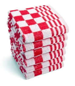 Keuken- en theedoekenset - Rood - 12 delig