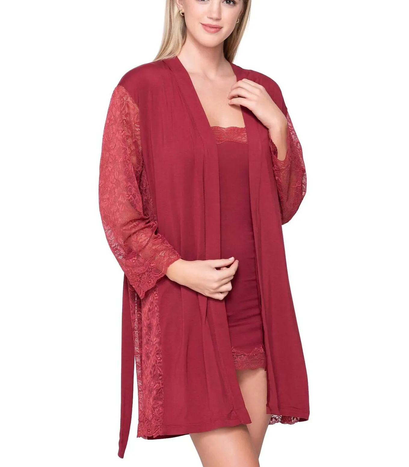 Kimono met lange mouwen MICRO TOUCH LACE