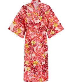 Kimono Robe Flamingo Garden - Roze