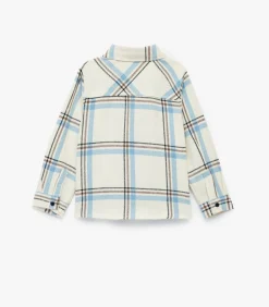 Klassiek Geruit Overhemd Lange Mouwen Zakdetail