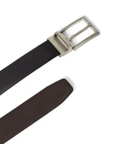 Klassieke omkeerbare riem ‘Tyler’ in zwart en bruin met Polo Club-detail