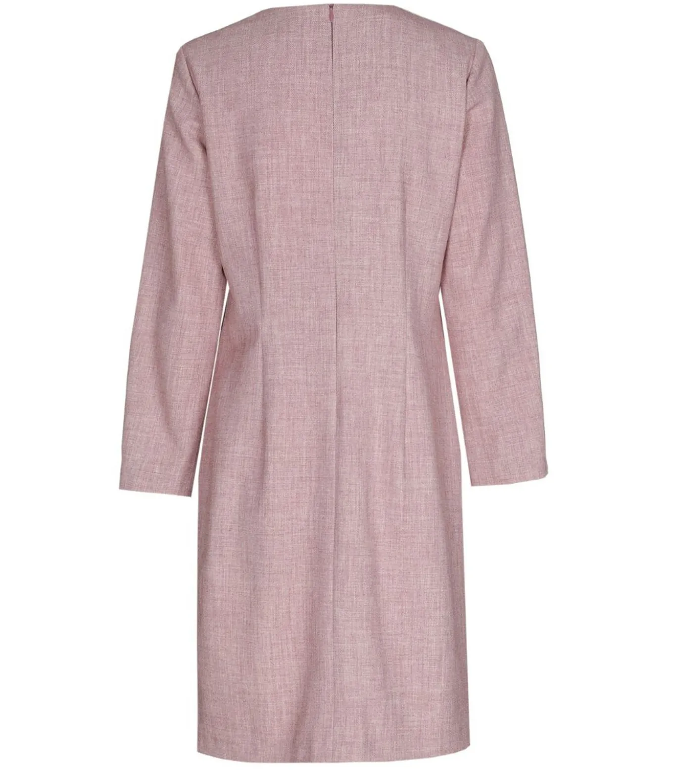 Kleedje in roze met contrastlint op de schouders