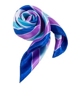 Kleine zijden sjaal Purple Blue Navy Cléo