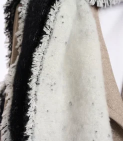 2-kleurige sjaal Zwart mix OS