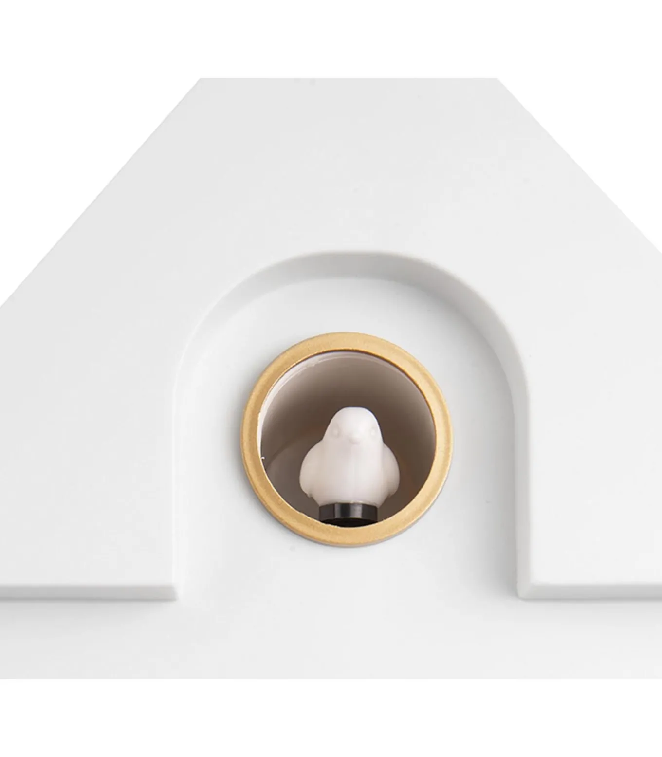 Koekoeksklok Modern Cuckoo ABS - Wit - 41x8,5x21,5cm