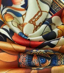 Koningsbloemen zijde carré