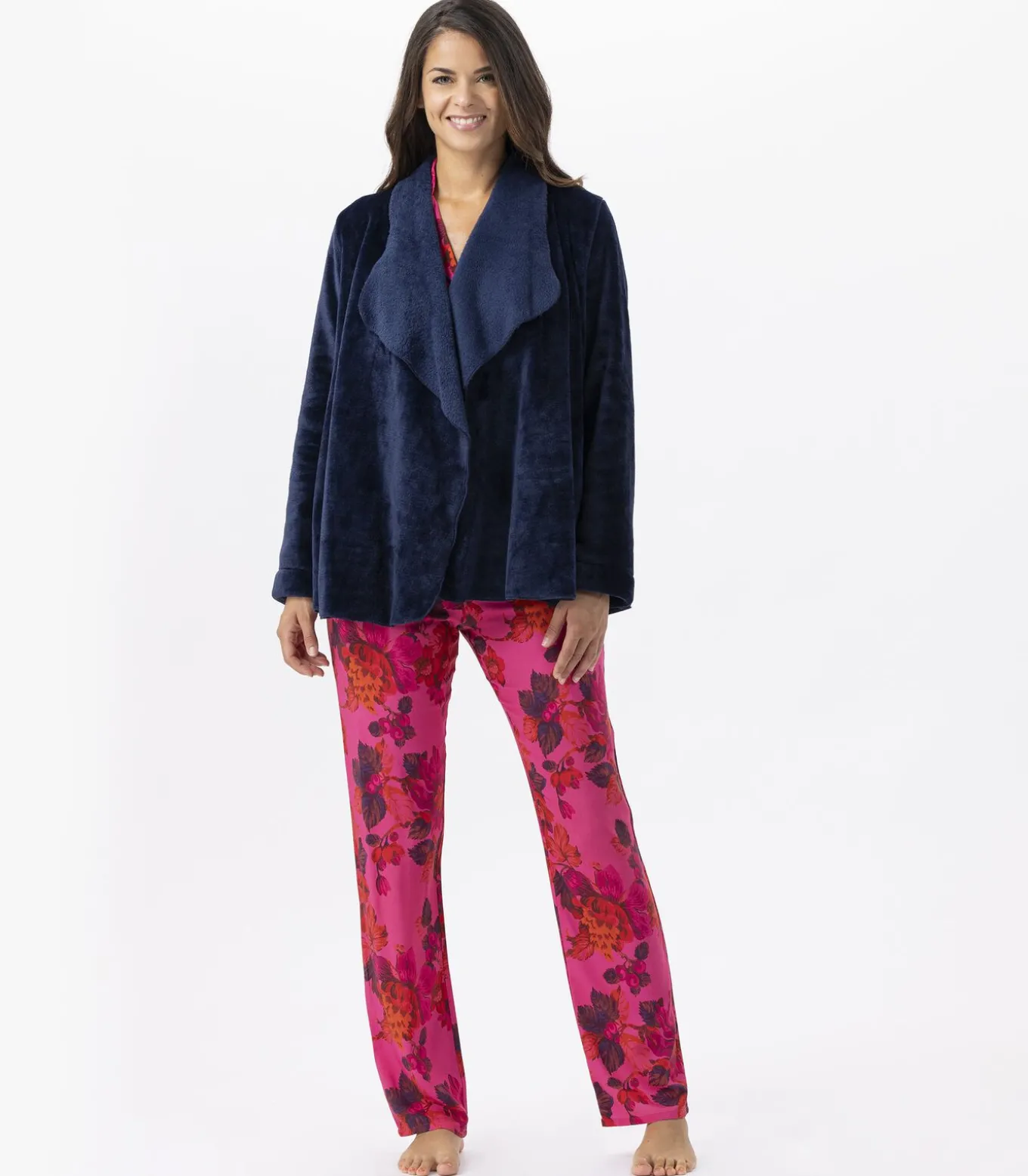 Kort jasje van flanellen pluche ESSENTIEL H73B