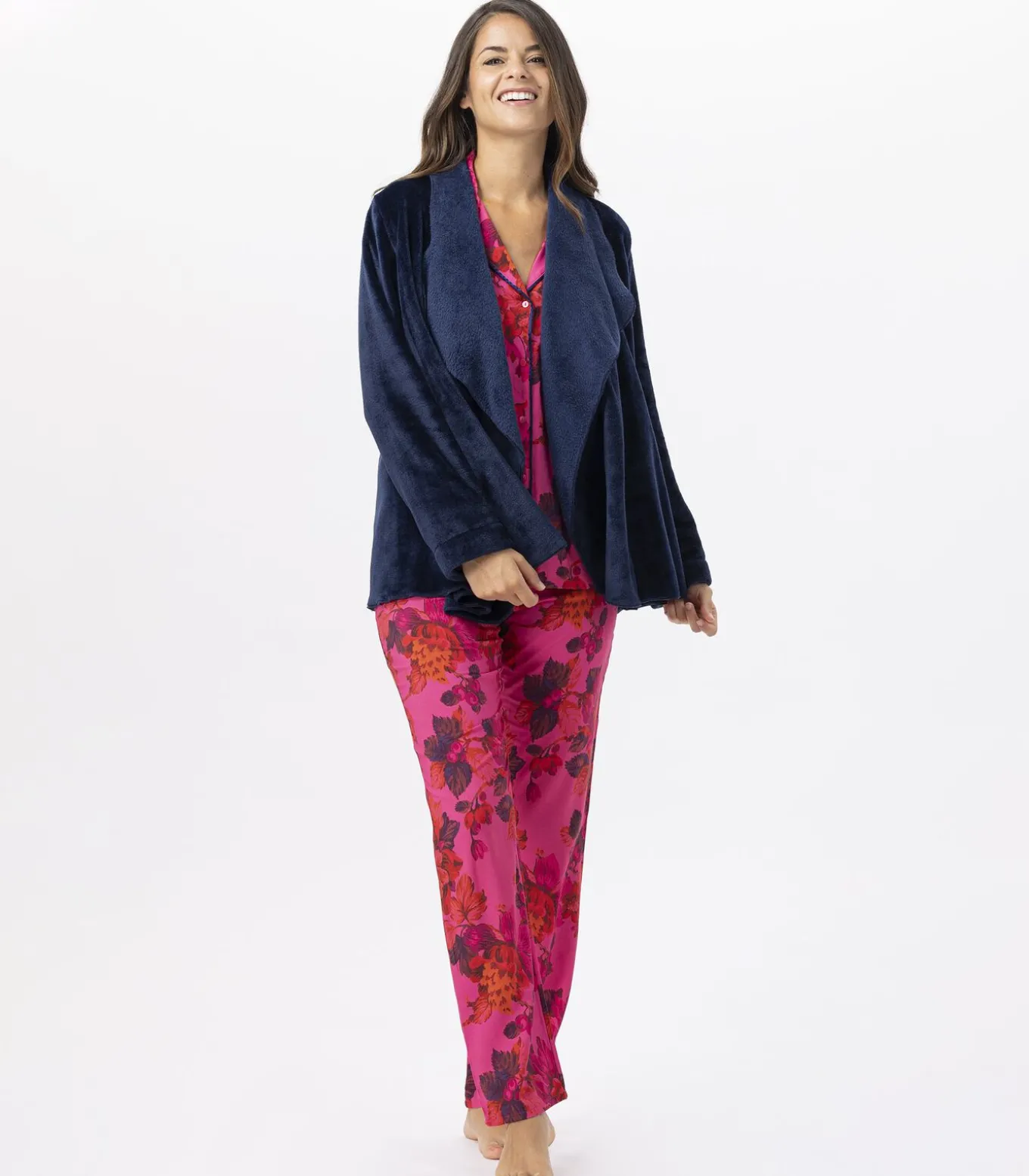 Kort jasje van flanellen pluche ESSENTIEL H73B