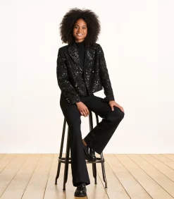 Kort zwart paillettenjasje