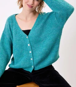 Korte effen gebreide vest APPACHE