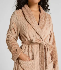 Korte flanellen badjas