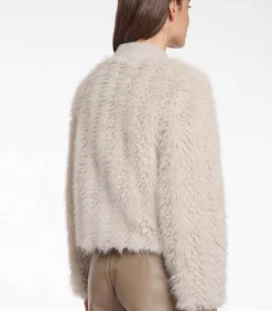 Korte jas van imitatiebont Berken M