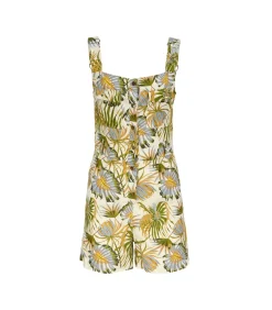Korte jumpsuit met bloemprint en verstelbare bandjes