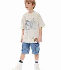 Korte Mouwen Kinder T-shirt met Tom en Jerry Print