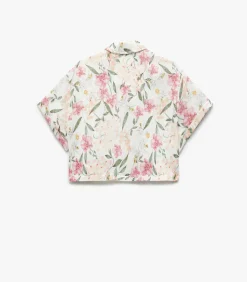 Koton Floral Crop Shirt