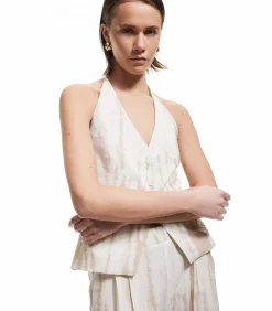 Koton Halter Neck Patterned Vest