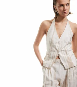 Koton Halter Neck Patterned Vest