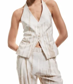 Koton Halter Neck Patterned Vest