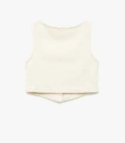 Koton Tweed Crop Blouse