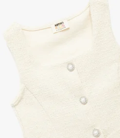 Koton Tweed Crop Blouse