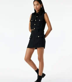 Koton Tweed Crop Vest