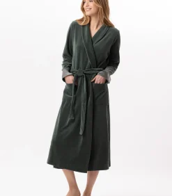 Kruislingse badjas van fluweel ESSENTIEL H67A