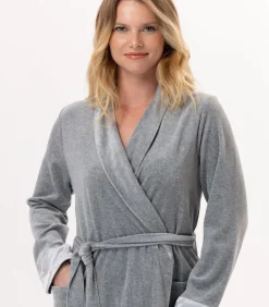 Kruislingse badjas van fluweel ESSENTIEL H67A