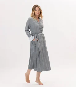 Kruislingse badjas van fluweel ESSENTIEL H67A