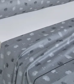 KYOTO Graphite -Laken Jacquard katoen