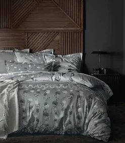 KYOTO Graphite -Laken Jacquard katoen