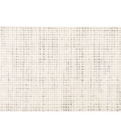 Laagpolig vloerkleed met ecru vierkant patroon 120 x 170 cm