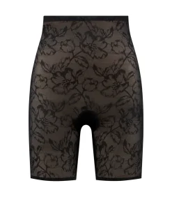 Lacy Short Met Hoge Taille | Zwart S