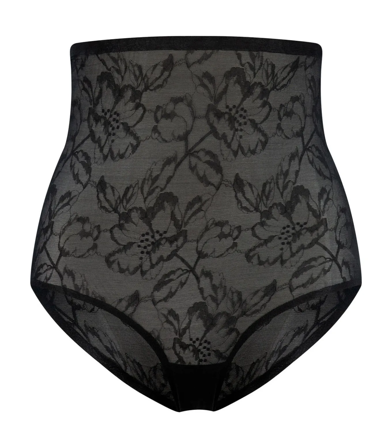 Lacy Slip Met Hoge Taille | Zwart Xxl