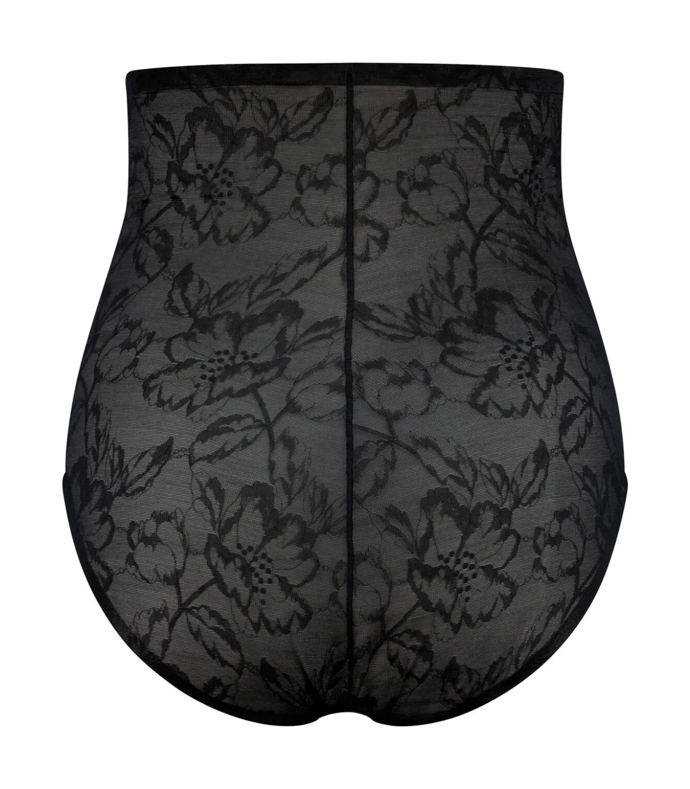 Lacy Slip Met Hoge Taille | Zwart Xxl