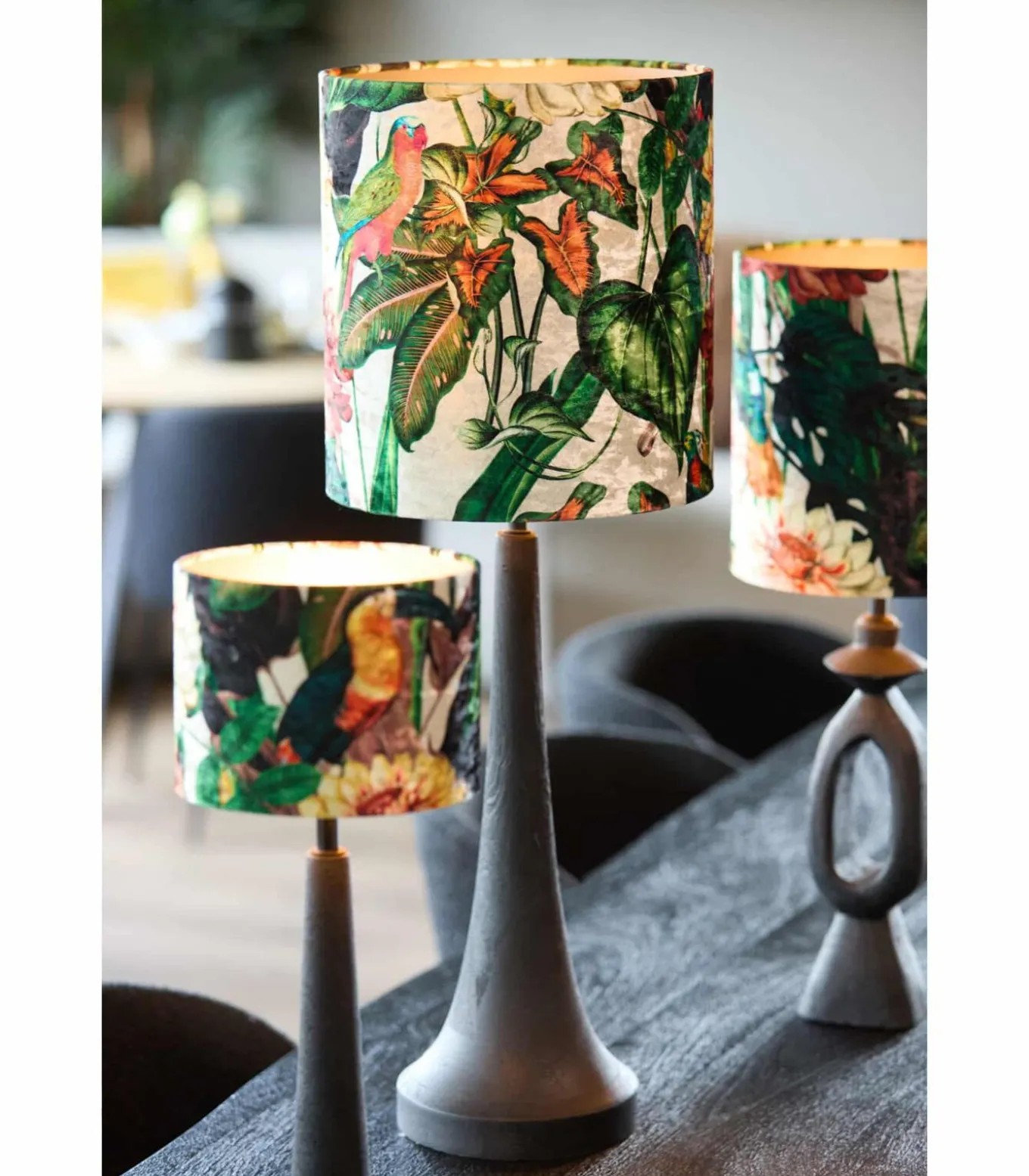 Lampenkap Dahlia - Groen - 30x30x32cm