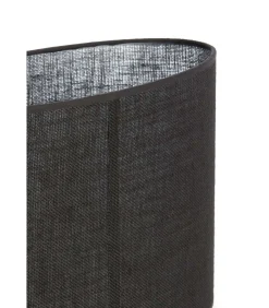 Lampenkap ovaal Sendai - Zwart - 30x15x25cm