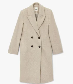 Lange Kaasjas Met Knoopsluiting En Zakdetails