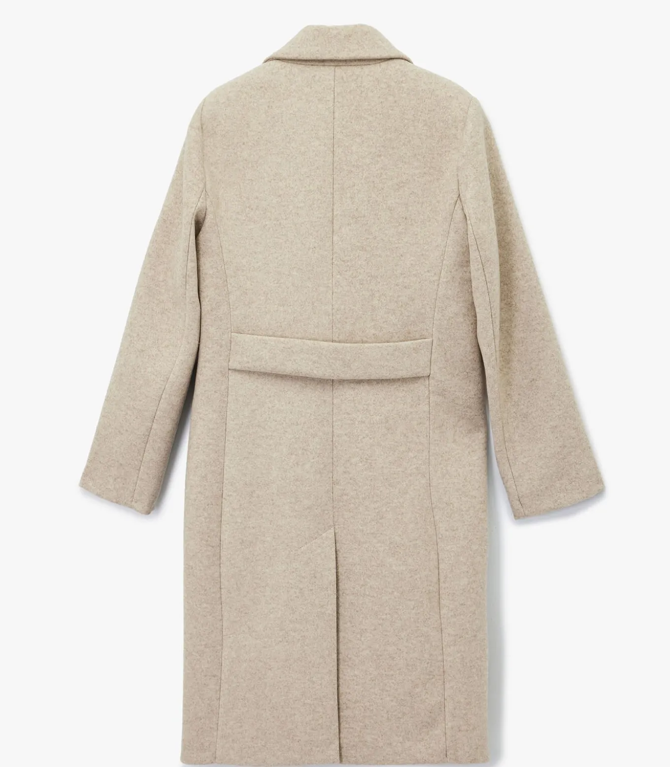 Lange Kaasjas Met Knoopsluiting En Zakdetails