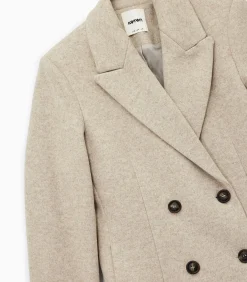 Lange Kaasjas Met Knoopsluiting En Zakdetails