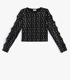 Lange mouw Ronde kraag Blouse