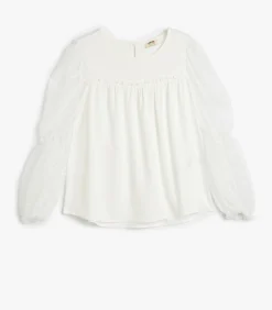 Lange mouw Ronde kraag Blouse