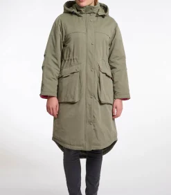 Lange parka met capuchon Groen essen 42