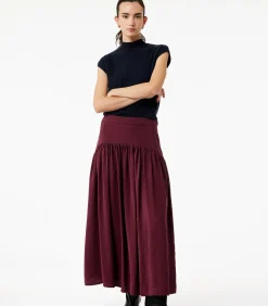 Lange Rok Kloof Modal Plooiend