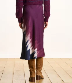 Lange rok met tie & dye print