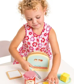Le Toy Van houten speelgoed broodrooster set - ontbijt speelkeuken
